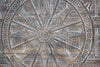 Vintage Wall Sculpture Sun Temple Sundial Carved Headboard Wall Art 72X36