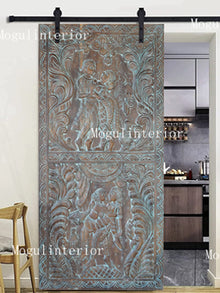  Indian Kama Sutra Carved Door, Artisan-Crafted Door Inspired by Kamasutra, Wall Sculpture Home Decor