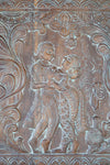 Indian Kama Sutra Carved Door, Artisan-Carved Kamasutra, Wall Sculpture, 72