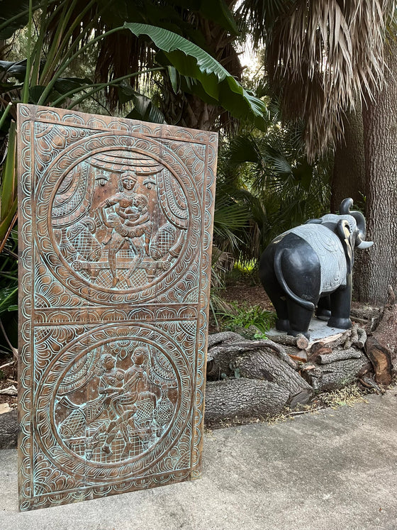 Artisan Handcarved Kamasutra Wall Panel Unique Wall Sculpture Wall Decor 