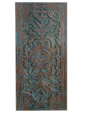 Blue Lotus Pond Carved Door, Barn Door, Sliding Door, Statement Door, 80