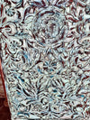 Vintage Hand Carved Barn Door Hand Carved Blue Lotus Carved Wall Panel Decor