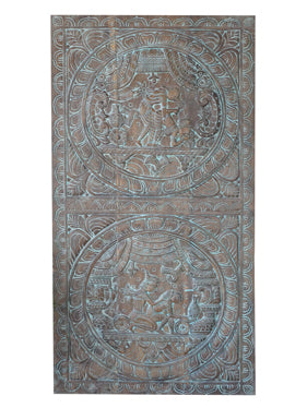 Handcarved Kamasutra Wall Decor Panel Artistic Wood Carved Wall Art 72X36