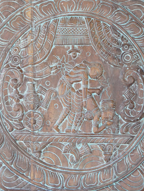 Handcarved Kamasutra Wall Decor Panel Artistic Wood Carved Wall Art 72X36