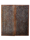Rainforest Carved Door, Vintage Black Sliding Barn Door, Artistic Door, 80