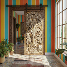  Vintage Carved Tree Of Life Decorative Wall Art Panel Statement Barn Door 