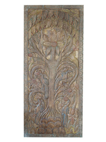  Tree of Life Carved Door, Natures Harmony Doors, Kalpavriksha, Custom Sliding Barn Door, 83