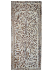  Tree of Life Carved Art, Sliding Barn Door, Whitewash, Nature Carved, Wellness Decor 83