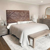 Lotus Pond Carved Sliding Door Vintage Bedroom Barn Door 80x36