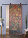 Vintage Door Panel Carved Wall Art Ganesha Hindu Carving Sliding Barn Door 83x36