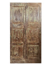 Pair Antique Barn Door, Floral Carved, CUSTOM, Sliding Door, Hand Carved Door, 80x21