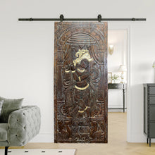  Vintage Fluting Krishna Carved Wall Art Custom Studio Wall Panel 