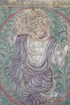 Vintage Buddha Carved Wall Decor Colorful Buddha Barn Door Wall Art 83X36