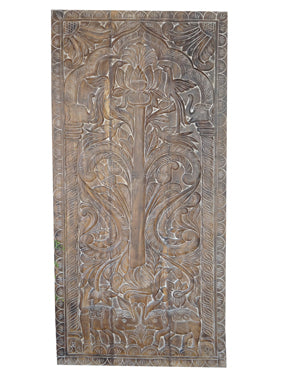 Artistic Tree of Life, Vintage Carved Wall Sculpture, Custom Barn Door