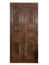 Pair of Vintage Carved Doors, Barn Door, Pantry, Farmhouse Door, Closet Door, 80x30