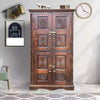 Antique Indian Armoire Hand Carved Storage Cabinet