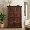 Antique Hand Carved Wardrobe Armoire 