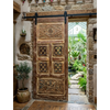 Vintage Carved Doors Reclaimed Wooden Barn Door Floral Rustic Door