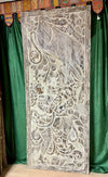 Vintage Door Panel Carved Wood Hindu Krishna Wall Art Barn Door 83