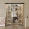 Antique Carved Door Panels Cottage Closet Double Doors 