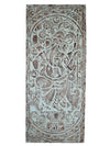 Vintage Carved Panel Door Ganesha Wall Art Sculpture 83x36