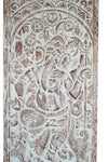 Vintage Carved Panel Door Ganesha Wall Art Sculpture 83x36