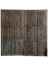 Vintage Carved Door Carved Rustic Sliding Barn Door 96x48