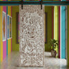 Vintage Carved Wall Art Reclaimed Wood Blessing Ganesha Wall Sculpture 83x36