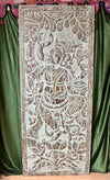 Vintage Carved Wall Art Reclaimed Wood Blessing Ganesha Wall Sculpture 83x36