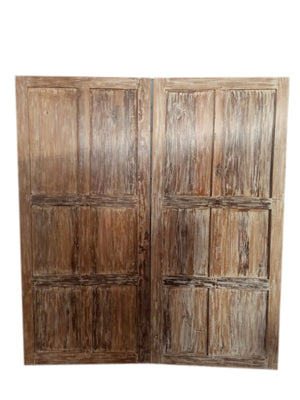 Whitewash Carved Sliding Barn Door, Bedroom Barn Door 80x36