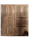 Whitewash Carved Sliding Barn Door, Bedroom Barn Door 80x36