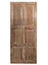Vintage Carved Door Beige Barn Door Panel Reclaimed Wood Statement Door 