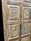 Vintage Floral Carved Door Reclaimed Wood Rustic Modern Barn Door