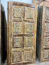 Vintage Floral Carved Door Reclaimed Wood Rustic Modern Barn Door