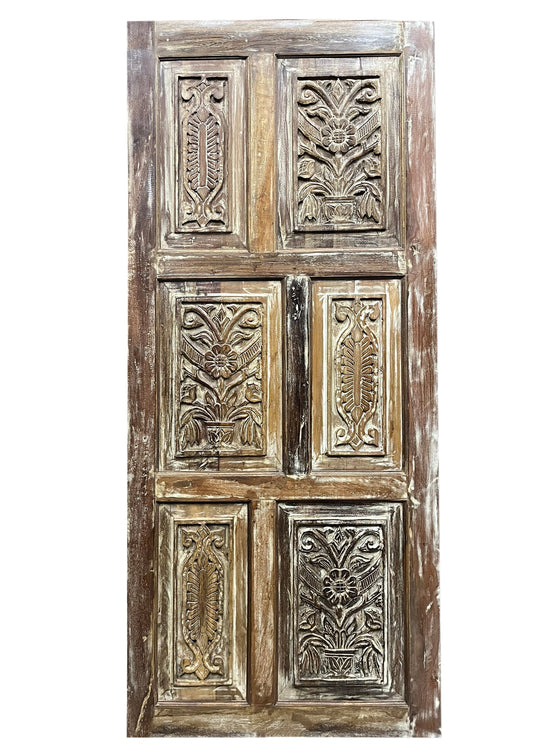 Vintage Carved Door Rustic Farmhouse Sliding Barn Doors 80x36