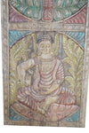 Vintage Buddha Carved Wall Panel Colorful Studio Decor wood Wall Art Door 83x36
