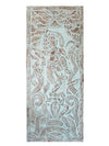Vintage India Carved Wood Door Krishna Dancing Accent Wall Decor 83X36