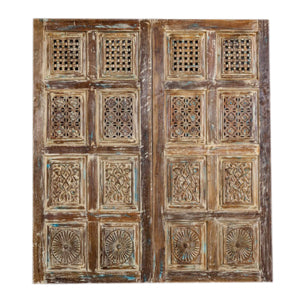 Prachya Carved Door, Lattice Barn Door, Organic Modern 80