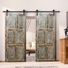  Floral Carved Double Doors Boho Library Studio Barndoors