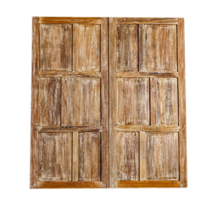 Floral Carved Double Doors Boho Library Studio Barndoors 80x36