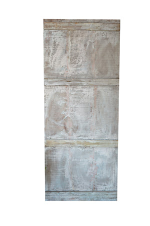 Blue Carved Wall Decor Wooden Vitarka Buddha Sliding Barn Door 83x36