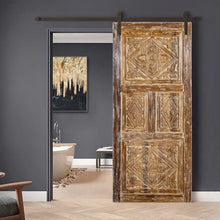  Vintage Bedroom Door Diamond Carved Sliding Barn Door 
