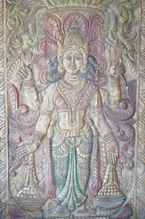 Lakshmi Sliding Barn Door, Indian Wall Art, Laxmi BlessingsDoor,72x36