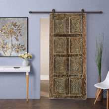  Colorful Carved Wood Door Floral Barn Doors 80x36