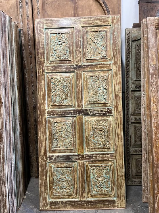 Vintage Carved Barn Door Floral Farmhouse Statement Interior Doors