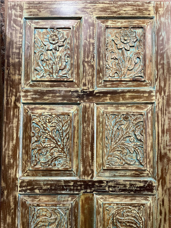 Vintage Carved Barn Door Floral Farmhouse Statement Interior Doors