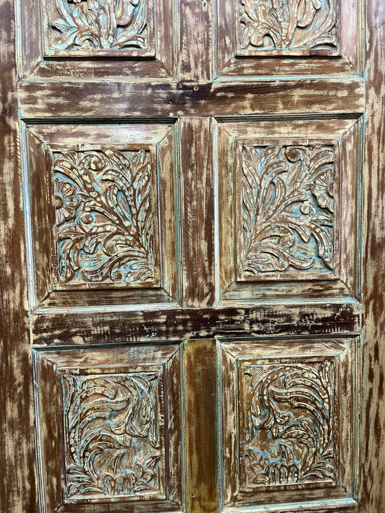 Vintage Carved Barn Door Floral Farmhouse Statement Interior Doors