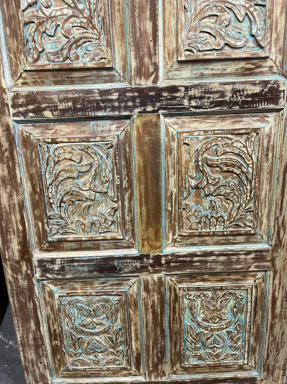 Vintage Carved Barn Door Floral Farmhouse Statement Interior Doors