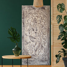  Vintage Carved Panel Fluting Krishna Sliding Barn Door 84x41