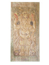 Ganesha Wall Sculpture, Kundalini Ganesh Carved Barn door 84x41